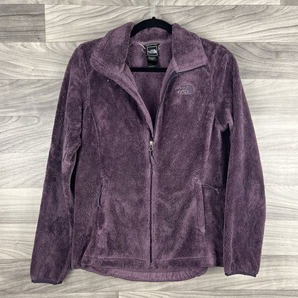 The North Face Jacket Womens‎ Small Purple Sherpa Plush Soft Mock Neck Cozy Fall